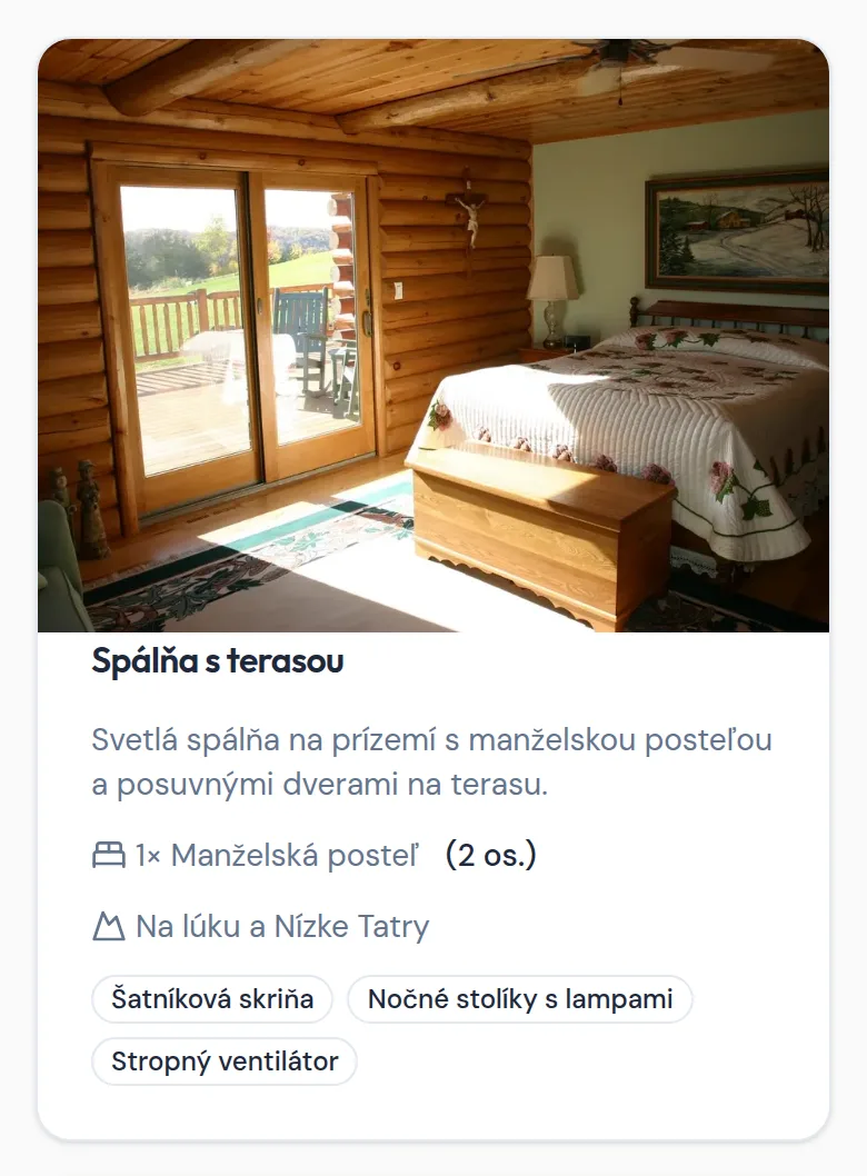Izby, lôžka a výhľad